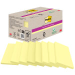 Post - it notes super sticky recycles 76 x 127 mm 3m - boite de 8 blocs rectangulaires de 70 feuilles ...