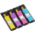 Post - it marque - pages souples 11, 9 x 43, 1 mm - 4 couleurs assorties (jaune, violet, rose, turquoise) ...