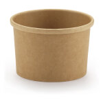 Pot en carton 24cl kraft brun - lot de 25