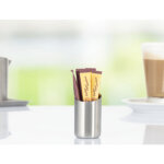 Pot pour dosettes de sucre vista, rond, argent