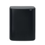 Poubelle bo touch bin brabantia 2 x 30 l, noir mat
