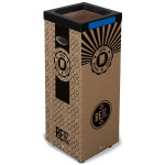 Poubelle carton 100l pour recyclage du papier - couvercle métal bleu Poubelle carton 100l pour recyclage du papier - couvercle métal bleu