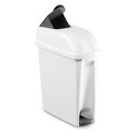 Poubelle hygine fminine  pdale 17l - blanc
