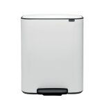 Poubelle � p�dale brabantia bo 2 x 30 l, blanc