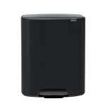 Poubelle � p�dale brabantia bo 2 x 30 l, noir mat