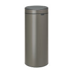 Poubelle touch bin brabantia 30 l, platine