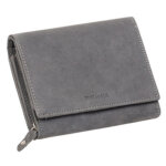 Pride&soul portefeuille pour dames rfid, en cuir, gris