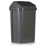 Probbax poubelle sanitaire en plastique recycl 50 l - gris