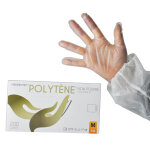 Gants jetables polyt�ne transparents taille 7, boite de 100