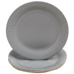 Pronappe 20 assiettes en carton rondes, 23 cm - gris