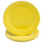 Pronappe 20 assiettes en carton rondes, 23 cm - jaune