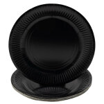 Pronappe 20 assiettes en carton rondes, 23 cm - noir