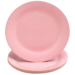Pronappe 20 assiettes en carton rondes, 23 cm - rose