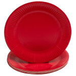 Pronappe 20 assiettes en carton rondes, 23 cm - rouge