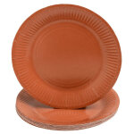 Pronappe 20 assiettes en carton rondes, 23 cm - terracotta