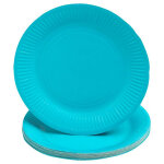 Pronappe 20 assiettes en carton rondes, 23 cm - turquoise