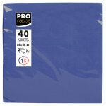 Pronappe paquet de 40 serviettes micro - gaufres ouate 2 plis - 38x38 cm - bleu marine