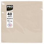 Pronappe paquet de 40 serviettes micro - gaufrées ouate 2 plis - 38x38 cm - ivoire Pronappe paquet de 40 serviettes micro - gaufrées ouate 2 plis - 38x38 cm - ivoire