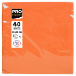 Pronappe paquet de 40 serviettes micro - gaufrées ouate 2 plis - 38x38 cm - orange Pronappe paquet de 40 serviettes micro - gaufrées ouate 2 plis - 38x38 cm - orange