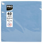 Pronappe paquet de 40 serviettes micro - gaufres ouate 2 plis - 38x38 cm - turquoise