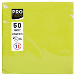 Pronappe paquet de 50 serviettes cocktail micro - gaufres ouate 2 plis - 20x20 cm - vert kiwi