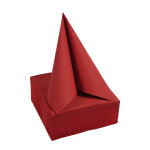 Pronappe serviettes cocktail micro - gaufr�es ouate 2 plis - 20 x 20 cm - paquet de 50 - rouge