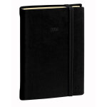 Quo vadis agenda semainier ministre fas silk - 16 x 24 cm - noir fermeture lastique - 2026