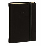 Quo vadis agenda semainier pr�sident fas silk - 21 x 27 cm - noir fermeture �lastique - 2026