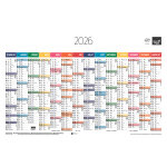 Quo vadis calendrier mural annuel 14 mois - verso carte routire france et europe - 67 x 43 cm - dcembre ...