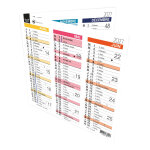 Quo vadis calendrier origami 18 - 36 x 18 cm - arc - en ciel - 2027