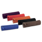 Quo vadis trousse ronde velours 22x6cm en cuir suede. coloris assortis