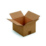 Raja caisse amricaine carton double cannelure - l. 25 x l. 20 x h. 15 cm - kraft brun - lot de 15