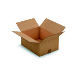Raja caisse amricaine carton double cannelure - l. 40 x l. 30 x h. 18 cm - kraft brun - lot de 15