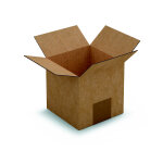 Raja caisse am�ricaine carton simple cannelure - l. 12 x l. 12 x h. 12 cm - kraft brun - lot de 25