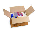 Raja caisse am�ricaine carton simple cannelure - l. 23 x l. 19 x h. 16 cm - kraft brun - lot de 25