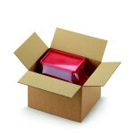Raja caisse am�ricaine carton simple cannelure - l. 26 x l. 20 x h. 18 cm - kraft brun - lot de 25
