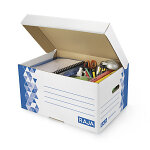 Raja caisse archives premium - l. 54 x p. 36 x h. 26 cm - bleu - lot de 10