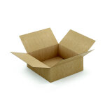 Raja caisse � montage instantan� en carton simple cannelure brun - l. 40 x l. 40 x h. 15 cm - lot de ...