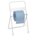 Mondoffice dérouleur pour bobines industrielles sur pied - métal blanc Mondoffice dérouleur pour bobines industrielles sur pied - métal blanc
