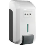 Raja distributeur de savon liquide et gel hydroalcoolique en abs rservoir amovible de 700 ml - blanc ...