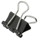 Mondoffice pince double clip noire 15 mm capacit� 20 feuilles - bo�te de 12