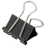 Mondoffice pince double clip noire 25 mm capacit� 50 feuilles - bo�te de 12