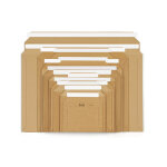 Raja pochette carton micro - cannel rigide brune  fermeture adhsive 53x43 cm - lot de 100