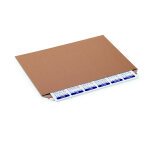 Raja pochette carton plat brun autocollante bande protectrice - 18 x 16, 4 cm - lot de 100