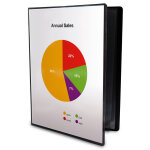Mondoffice porte vues personnalisable a4 - polypropylne - 40 pochettes - 80 vues - noir