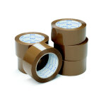 Raja ruban adh�sif d'emballage r�sistant en polypropyl�ne silencieux 35 microns 50 mm x 66 m - havane ...
