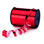 Raja ruban bolduc pour emballage cadeau - bobine de 250 m x 1 cm - rouge effet miroir - lot de 2