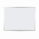 Mondoffice tableau blanc laqu - surface magntique - cadre aluminium - l. 150 x h. 100 cm