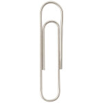 Mondoffice trombones acier nickelé 32 mm bout rond - boîte de 100 Mondoffice trombones acier nickelé 32 mm bout rond - boîte de 100