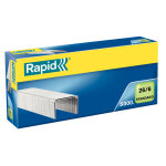Rapid agrafes standard 26 / 6 pattes de 6 mm de long acier galvanis - bote de 5000